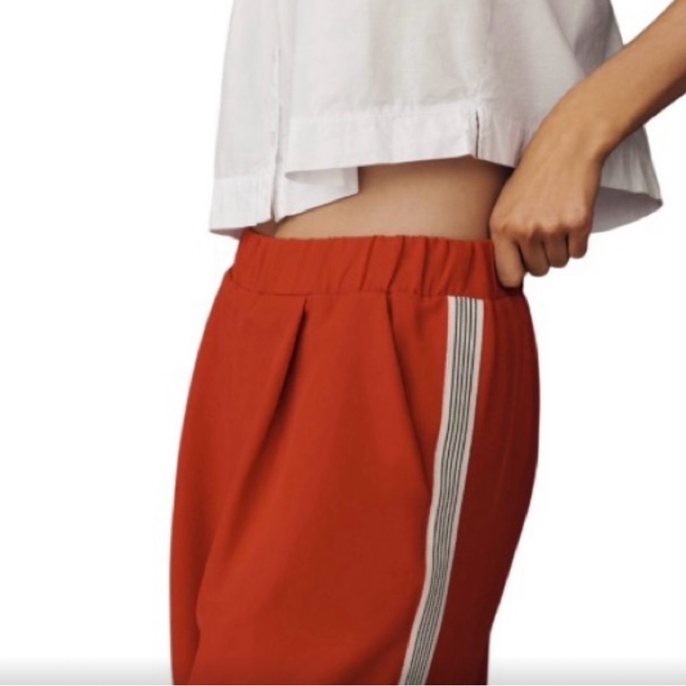 NWT Maeve Wide Leg Pull- On Track Pants Red Size XL But Fits More Like XXL - Picture 3 of 6